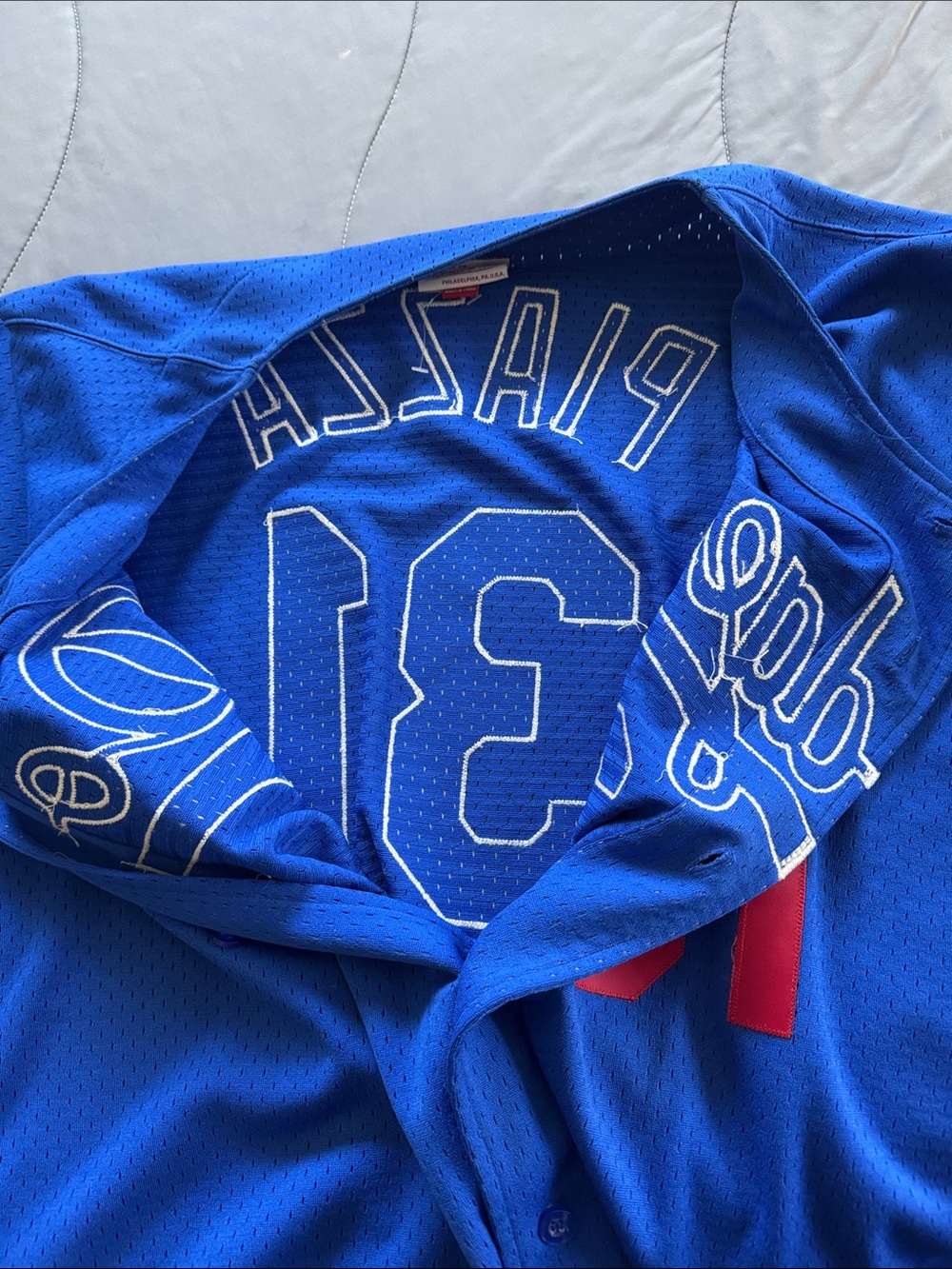 Mitchell & Ness Blue Dodgers Mike Piazza Jersey 31 - Picture 5 of 7